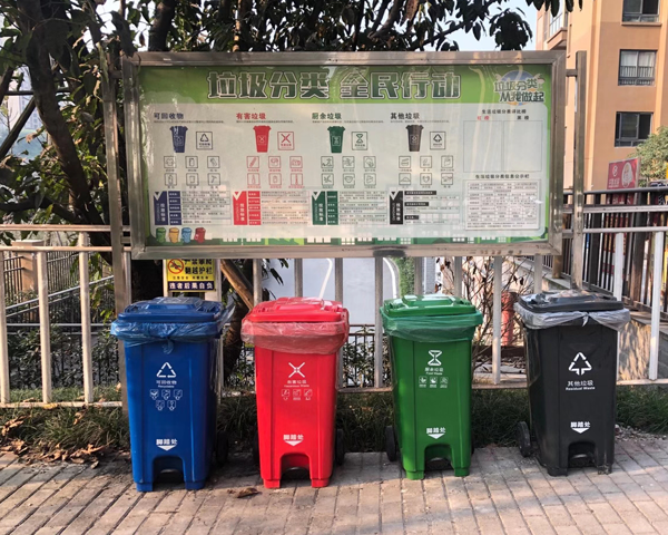 贵州黔南州垃圾分类岗亭垃圾箱采购定制(图1)